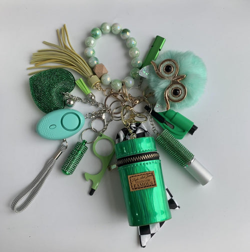 Owl Whistle Alarm Window Breaker Keychain Set
