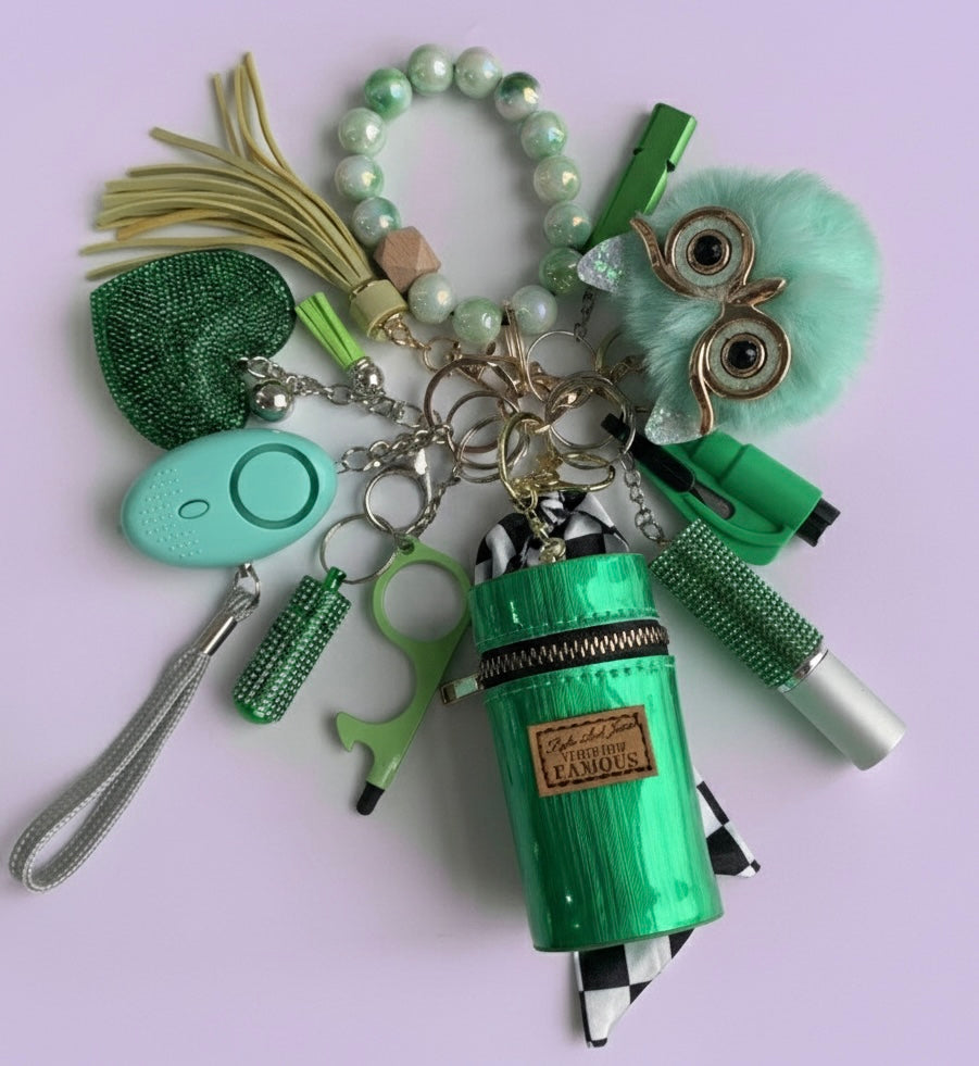 Owl Whistle Alarm Window Breaker Keychain Set