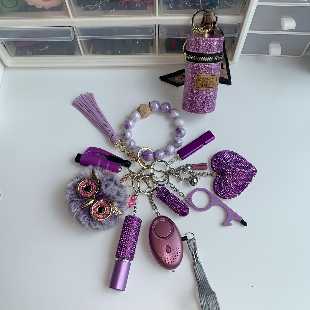 Owl Whistle Alarm Window Breaker Keychain Set